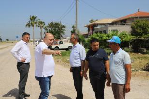 Başkan İbrahim Palaz, Denizkent Mahallesi’nde Devam Eden Yağmur Suyu Altyapı Çalışmalarını İnceledi