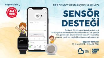 Diyabetli çocuklara ücretsiz cihaz desteği